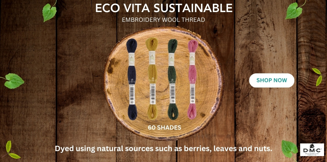 Eco Vita Hemp Embroidery and Punch Needle Fabric - DMC