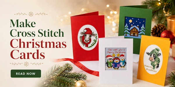 how to make cross stitch christmas cards
