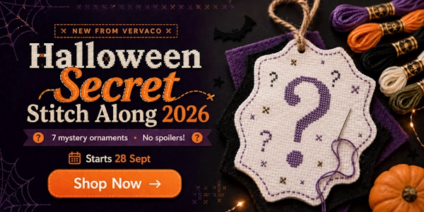 Vervaco Halloween Stitch Along Cross Stitch Decoration Kit