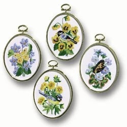 Image 1 of Janlynn Birds and Butterflies (Set of 4) Embroidery