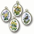 Image of Janlynn Birds and Butterflies (Set of 4) Embroidery