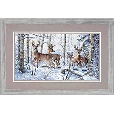 Image 1 of Dimensions Woodland Winter Christmas Cross Stitch Kit