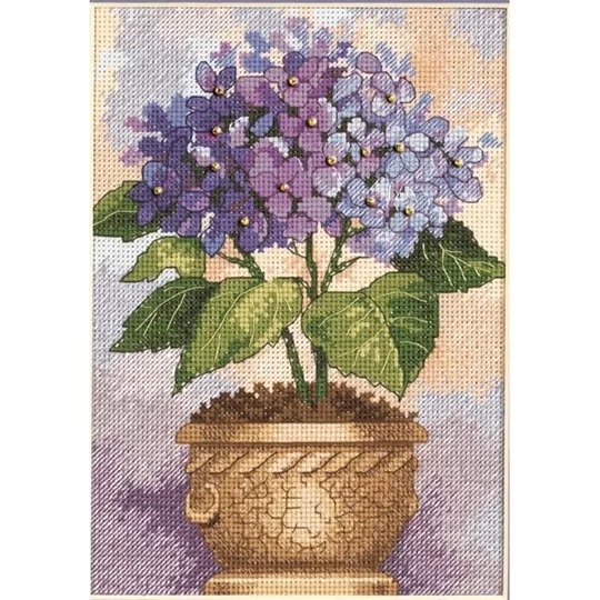 Image 1 of Dimensions Hydrangea in Bloom Cross Stitch Kit