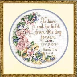 Dimensions To Have and To Hold Wedding Sampler Cross Stitch Kit