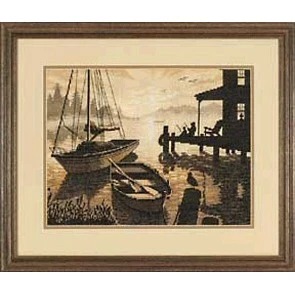 Image 1 of Dimensions Peaceful Silhouette Cross Stitch Kit