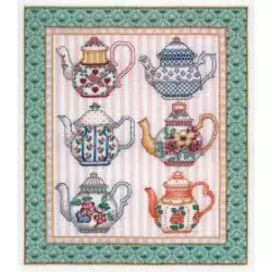 Bobbie G Designs Tea Time Cross Stitch Kit