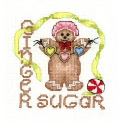 Bobbie G Designs Ginger Sugar (glass bead included) Cross Stitch Kit