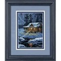 Image of Dimensions Moonlit Cabin Cross Stitch Kit