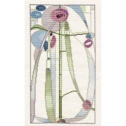 Derwentwater Designs Mackintosh Panel - Rose Boudoir Cross Stitch Kit