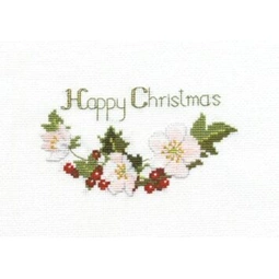 Derwentwater Designs Christmas Roses Christmas Card Making Cross Stitch Kit