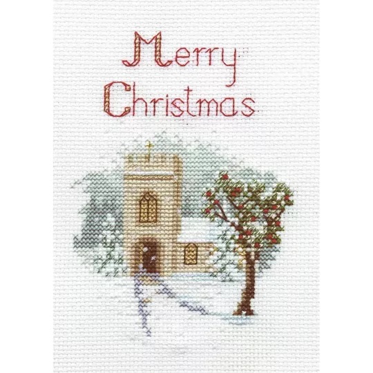 Image 1 of Derwentwater Designs The Church Christmas Cross Stitch Kit