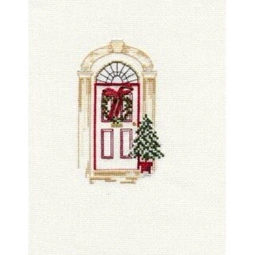 Derwentwater Designs Christmas Door Christmas Card Making Cross Stitch Kit