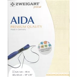 Zweigart 16 Count Aida Pre-Cut - Cream Fabric