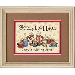 Image 1 of Dimensions Enough Coffee Cross Stitch Kit