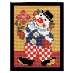 Image 1 of Pako Clown with Flowers Cross Stitch Kit