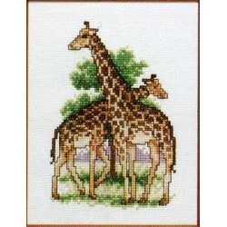 Image 1 of Pako Giraffe Pair Cross Stitch Kit