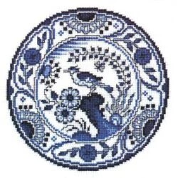 Image 1 of Pako Blue and White Plate Cross Stitch Kit