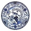 Image of Pako Blue and White Plate Cross Stitch Kit