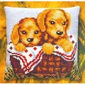 Image of Pako Puppies in a Basket Cross Stitch Kit