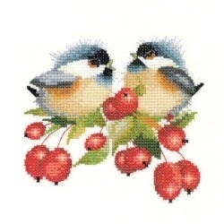 Image 1 of Heritage Berry Chick-Chat - Evenweave Cross Stitch Kit