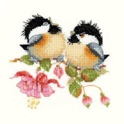 Image 1 of Heritage Fuchsia Chick-Chat - Evenweave Cross Stitch Kit
