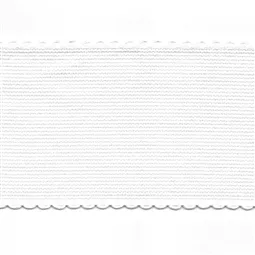 Zweigart 14 count Aida Band 25mm - White/White Fabric