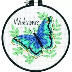 Image 1 of Dimensions Welcome Butterfly Cross Stitch Kit