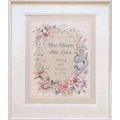 Image of Dimensions Two Hearts Wedding Record Cross Stitch Kit