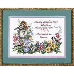 Image 1 of Dimensions Flowery Verse Cross Stitch Kit