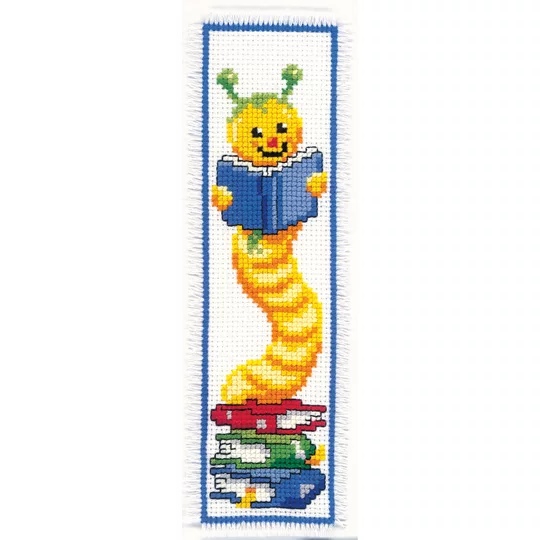 Image 1 of Vervaco Caterpillar Bookmark Cross Stitch Kit
