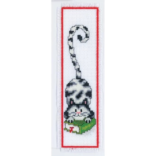 Image 1 of Vervaco Cat Bookmark Cross Stitch Kit
