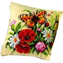 Vervaco Butterfly and Flowers Cross Stitch Kit