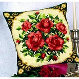 Vervaco Pale Red Roses Cross Stitch Kit
