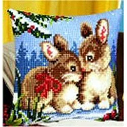 Vervaco Rabbits Winter Scene Cross Stitch Kit