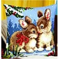 Image of Vervaco Rabbits Winter Scene Cross Stitch Kit