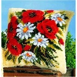 Image 1 of Vervaco Poppies and Daisies Latch Hook Kit