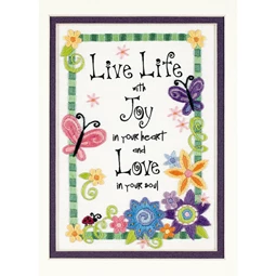 Dimensions Live Life Embroidery Kit