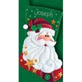 Image of Dimensions Sequinned Santa Stocking Christmas Craft Kit