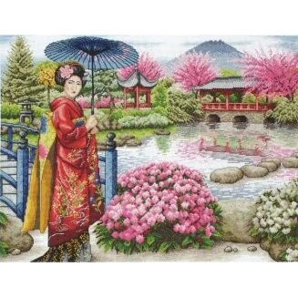 Image 1 of Maia The Japanese Garden Cross Stitch Kit