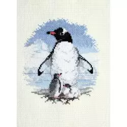 Derwentwater Designs Penguin and Chicks Cross Stitch Kit