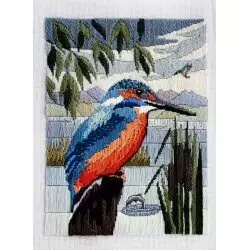 Image 1 of Derwentwater Designs Kingfisher Long Stitch Kit