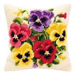Vervaco Pansy Posy Cross Stitch Kit