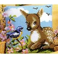 Image of Vervaco Little Deer With Bird Cross Stitch Kit