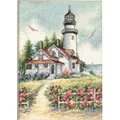 Image of Dimensions Scenic Lighthouse Cross Stitch Kit