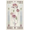 Image of Derwentwater Designs Mackintosh Panel - Oriental Rose Cross Stitch Kit