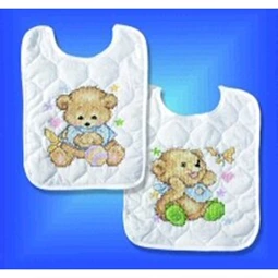 Design Works Crafts Baby Bears Bibs (2) Cross Stitch Kit
