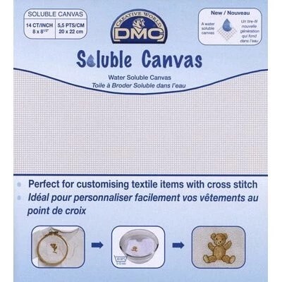 Image 1 of DMC Transparent Soluble Canvas 14 count Fabric