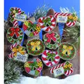 Image of Design Works Crafts Candy Canes and Wreaths Ornaments Christmas Cross Stitch Kit