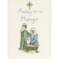 Image of Derwentwater Designs Away in a Manger Christmas Card Making Christmas Cross Stitch Kit