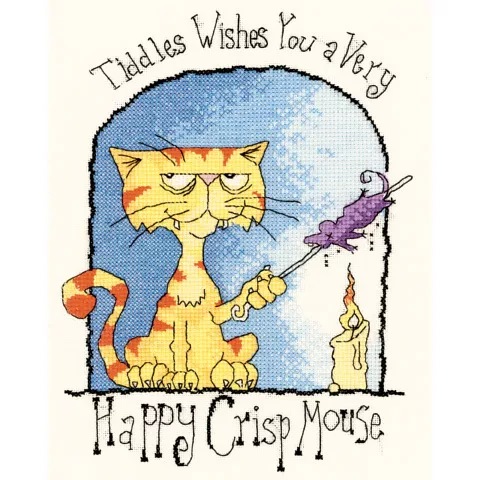 Image 1 of Heritage Happy Crisp Mouse - Aida Christmas Cross Stitch Kit